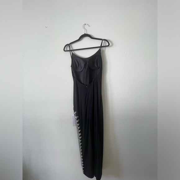 NWT Mac DUGGAL RHINESTONE ENCRUSTED SIDE SLIT CAMI BODYCON GOWN size 4 - Picture 11 of 15